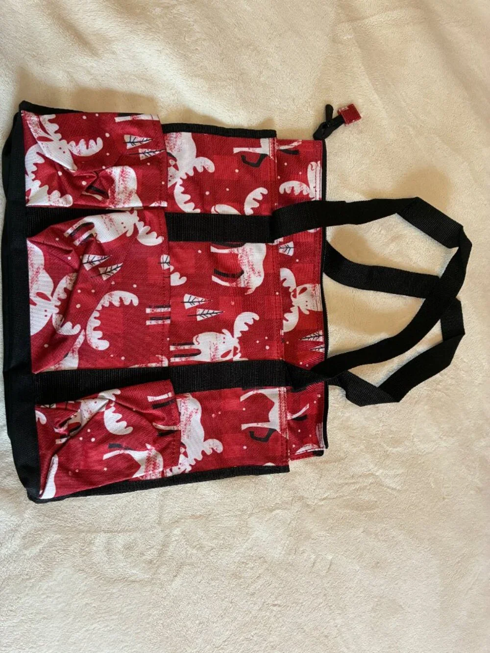 Thirty-One Zip-Top Organizing Utility Tote | Moosin Around Moose Print | NWT